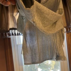 H & M sweatshirt with metal fringe